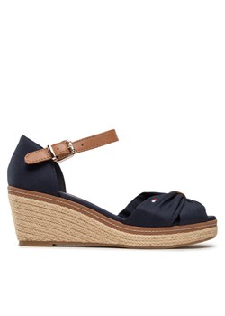 Espadryle Tommy Hilfiger Iconic Elba Sandal FW0FW00906 Granatowy ze sklepu eobuwie.pl w kategorii Espadryle damskie - zdjęcie 183913671