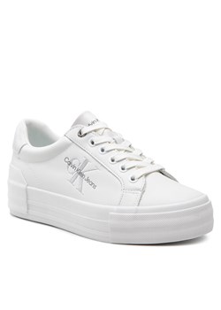 Sneakersy Calvin Klein Jeans Vulc Flatform Bold Lth YW0YW00821 Biały ze sklepu eobuwie.pl w kategorii Trampki damskie - zdjęcie 183913683