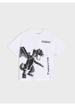 Sinsay - Koszulka oversize Minecraft - biały ze sklepu Sinsay w kategorii T-shirty chłopięce - zdjęcie 183916443