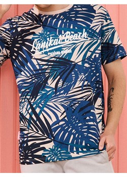 Sinsay - Koszulka o roślinnym motywie z napisem na przodzie - różowy ze sklepu Sinsay w kategorii T-shirty męskie - zdjęcie 183916480