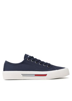 Tenisówki Tommy Jeans Canvas Sneaker EM0EM01299 Granatowy ze sklepu eobuwie.pl w kategorii Trampki męskie - zdjęcie 183916860
