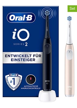 Oral-B Elektryczne szczoteczki (2 szt.) &quot;iO Series2&quot; w kolorze czarnym i jasnoróżowym ze sklepu Limango Polska w kategorii Szczoteczki do zębów - zdjęcie 183917932