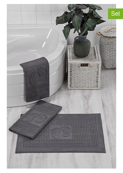 Elizabed Dywaniki łazienkowe (3 szt.) &quot;Orma&quot; w kolorze antracytowym ze sklepu Limango Polska w kategorii Akcesoria łazienkowe - zdjęcie 183918671