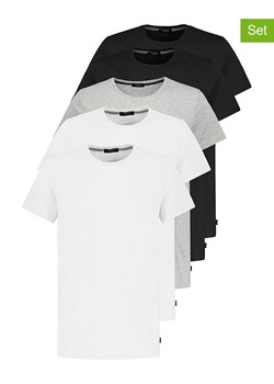 Sublevel Koszulki (5 szt.) w kolorze czarnym, białym i jasnoszarym ze sklepu Limango Polska w kategorii T-shirty męskie - zdjęcie 183918853