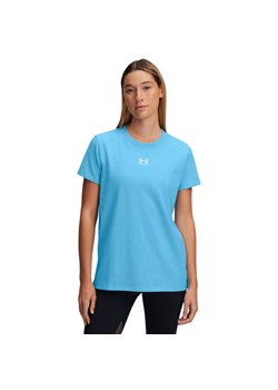 Damski t-shirt z nadrukiem Under Armour Campus Core Ss - niebieski ze sklepu Sportstylestory.com w kategorii Bluzki damskie - zdjęcie 183919273