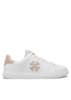 Sneakersy Tory Burch Double T Howell Court 149728 Biały ze sklepu eobuwie.pl w kategorii Buty sportowe damskie - zdjęcie 183920954