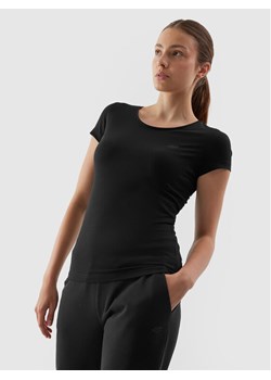 4F T-Shirt 4FAW23TTSHF0906 Czarny Slim Fit ze sklepu MODIVO w kategorii Bluzki damskie - zdjęcie 183921630