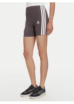 adidas Kolarki Essentials 3-Stripes JD0915 Szary Slim Fit ze sklepu MODIVO w kategorii Szorty - zdjęcie 183921724