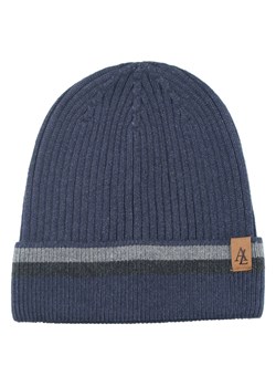 Jesienno-Zimowa Czapka (beanie) – Alties - Ciemnoniebieska z Paskiem CPAALTSbeanie8niebPASpop ze sklepu JegoSzafa.pl w kategorii Czapki zimowe męskie - zdjęcie 183923572