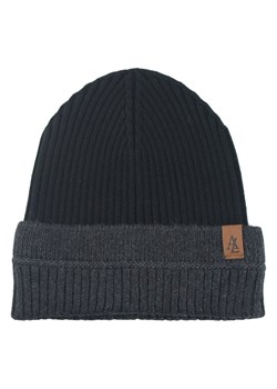 Jesienno-Zimowa Czapka (beanie) – Alties - Czarna z Grafitem CPAALTSbeanie7CZARgraf ze sklepu JegoSzafa.pl w kategorii Czapki zimowe męskie - zdjęcie 183923574