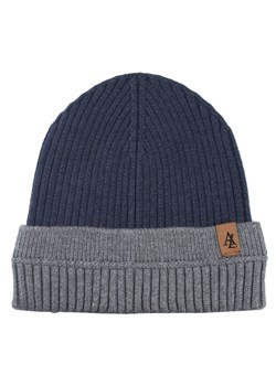 Jesienno-Zimowa Czapka (beanie) – Alties - Granat z Popielem CPAALTSbeanie6granPOP ze sklepu JegoSzafa.pl w kategorii Czapki zimowe męskie - zdjęcie 183923580