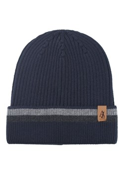 Jesienno-Zimowa Czapka (beanie) – Alties - Granatowa z Paskiem CPAALTSbeanie14GRANpasPOP ze sklepu JegoSzafa.pl w kategorii Czapki zimowe męskie - zdjęcie 183923582