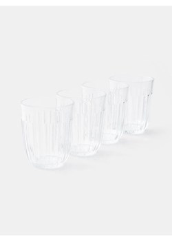 Sinsay - Ryflowane szklanki 4 pack - biały ze sklepu Sinsay w kategorii Szklanki - zdjęcie 183923733