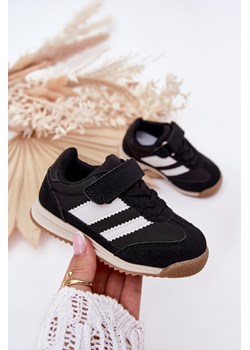 Buty Sportowe Sneakersy Dziecięce Rzep Czarne Viona ze sklepu ZAZOO w kategorii Buty sportowe dziecięce - zdjęcie 183923903