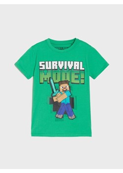 Sinsay - Koszulka z nadrukiem Minecraft - zielony ze sklepu Sinsay w kategorii T-shirty chłopięce - zdjęcie 183931511
