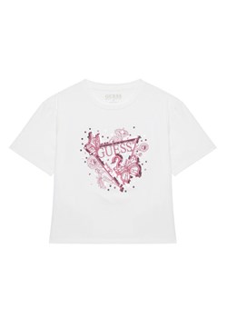 Guess T-Shirt J5YI35 K6YW4 Biały Regular Fit ze sklepu MODIVO w kategorii Bluzki dziewczęce - zdjęcie 183932110