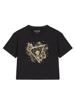 Guess T-Shirt J5YI35 K6YW4 Czarny Regular Fit ze sklepu MODIVO w kategorii Bluzki dziewczęce - zdjęcie 183932114