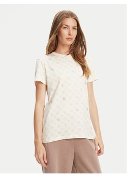 Guess T-Shirt V5YI04 I3Z14 Écru Regular Fit ze sklepu MODIVO w kategorii Bluzki damskie - zdjęcie 183932142