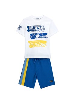 Original Marines Komplet t-shirt i spodenki DFP4217YM Niebieski Regular Fit ze sklepu MODIVO w kategorii Komplety chłopięce - zdjęcie 183934751