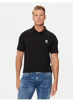 KARL LAGERFELD Polo 745022 500221 Czarny Regular Fit ze sklepu MODIVO w kategorii T-shirty męskie - zdjęcie 183934782