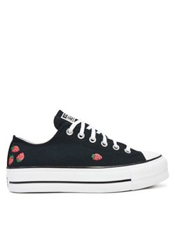 Converse Trampki Chuck Taylor All Star Lift Platform Embroidered Strawberries A14935C Czarny ze sklepu MODIVO w kategorii Trampki damskie - zdjęcie 183934790