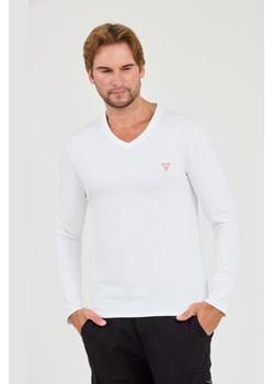 GUESS Biały longsleeve Core Tee, Rozmiar XXL ze sklepu outfit.pl w kategorii T-shirty męskie - zdjęcie 183936152