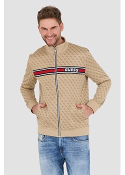 GUESS Beżowa męska bluza Korbin, Rozmiar XXL ze sklepu outfit.pl w kategorii Bluzy męskie - zdjęcie 183936183