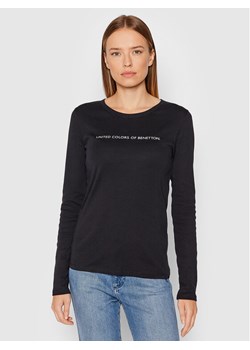 United Colors Of Benetton Bluzka 3GA2E16G0 Czarny Regular Fit ze sklepu MODIVO w kategorii Bluzki damskie - zdjęcie 183937962
