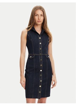 Guess Sukienka jeansowa W5YK24 D5PW1 Granatowy Regular Fit ze sklepu MODIVO w kategorii Sukienki - zdjęcie 183938102