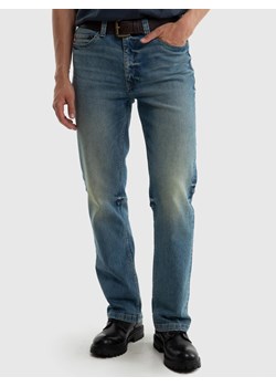 Jeansy męskie z przetarciami niebieskie Colt Workwear 374 ze sklepu Big Star w kategorii Jeansy męskie - zdjęcie 183939623