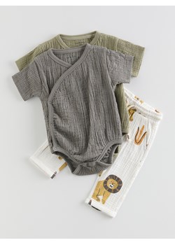 Reserved - Strukturalne body 2 pack - jasny zielony ze sklepu Reserved w kategorii Odzież dla niemowląt - zdjęcie 183939764