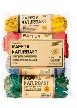 folia PAPER Naturalna rafia w różnych kolorach - 4 x 50 g ze sklepu Limango Polska w kategorii Zabawki - zdjęcie 183940213