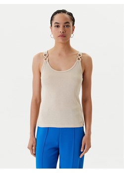 Morgan Top 251-DIDONI Beżowy Slim Fit ze sklepu MODIVO w kategorii Bluzki damskie - zdjęcie 183941474