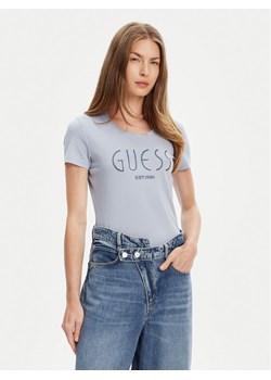 Guess T-Shirt W5YI05 J1314 Niebieski Regular Fit ze sklepu MODIVO w kategorii Bluzki damskie - zdjęcie 183941593