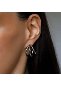 Kolczyki duże srebrne potrójne ze stali szlachetnej ze sklepu otien.com w kategorii Kolczyki - zdjęcie 183942494