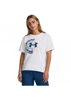 Damski t-shirt z nadrukiem Under Armour UA Make All Heavyweight SS - biały ze sklepu Sportstylestory.com w kategorii Bluzki damskie - zdjęcie 183942893