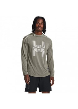 Męski longsleeve do biegania z kapturem Under Armour UA Run Everywhere Hooded LS - szary ze sklepu Sportstylestory.com w kategorii Bluzy męskie - zdjęcie 183942901