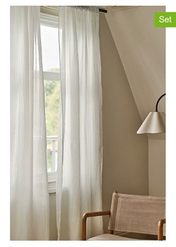 Jotex Zasłony (2 szt.) &quot;Layer&quot; w kolorze białym ze sklepu Limango Polska w kategorii Zasłony - zdjęcie 183943443
