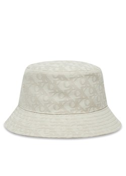 Kapelusz Calvin Klein Logo Jacquard Bucket Hat LV04K5059G Beżowy ze sklepu eobuwie.pl w kategorii Kapelusze damskie - zdjęcie 183943752