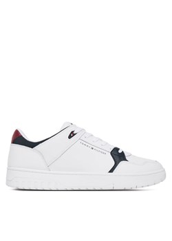Sneakersy Tommy Hilfiger Th Basket Core Lite Lth Mix FM0FM05518 Biały ze sklepu eobuwie.pl w kategorii Buty sportowe męskie - zdjęcie 183943762