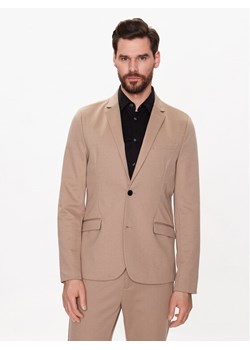 Lindbergh Marynarka 30-32035 Beżowy Slim Fit ze sklepu MODIVO w kategorii Marynarki męskie - zdjęcie 183944894