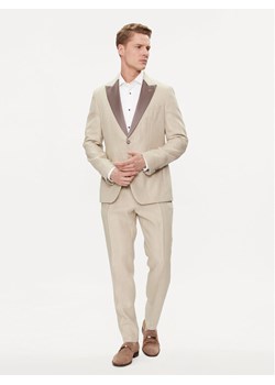 Boss Garnitur H-Huge-Tux-242 50514661 Beżowy Slim Fit ze sklepu MODIVO w kategorii Garnitury męskie - zdjęcie 183945432