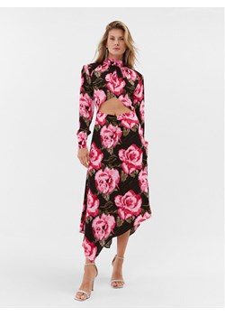 ROTATE Sukienka koktajlowa Jacquard Midi 1112502840 Kolorowy Regular Fit ze sklepu MODIVO w kategorii Sukienki - zdjęcie 183945462