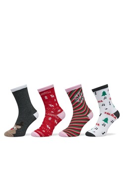 Vero Moda Zestaw 4 par wysokich skarpet damskich 10274034 Kolorowy ze sklepu MODIVO w kategorii Skarpetki damskie - zdjęcie 183945572