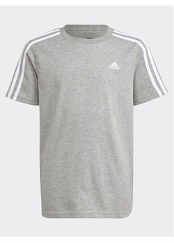 adidas T-Shirt Essentials 3-Stripes Cotton T-Shirt IB1669 Szary Regular Fit ze sklepu MODIVO w kategorii T-shirty chłopięce - zdjęcie 183945623