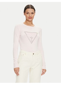 Guess Sweter W4YR31 Z2NQ2 Różowy Slim Fit ze sklepu MODIVO w kategorii Swetry damskie - zdjęcie 183945642