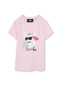 Karl Lagerfeld Kids T-Shirt Z30491 D Różowy Regular Fit ze sklepu MODIVO w kategorii Bluzki dziewczęce - zdjęcie 183945720