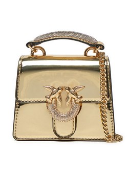 PINKO Torebka Love One Top Handle Micro Light AI 24-25 PLTT 102740 A1JD Złoty ze sklepu MODIVO w kategorii Kopertówki - zdjęcie 183945784