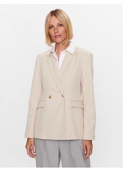 Tommy Hilfiger Marynarka Poly WW0WW39097 Beżowy Slim Fit ze sklepu MODIVO w kategorii Marynarki damskie - zdjęcie 183945801