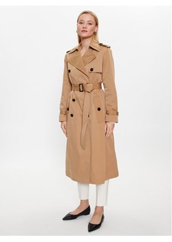 Boss Trencz 50489153 Beżowy Regular Fit - id: 0000303310578 - marki BOSS HUGO BOSS - 183945804 Boss Trencz 50489153 Beżowy Regular Fit ze sklepu MODIVO w kategorii Płaszcze damskie - zdjęcie 183945804